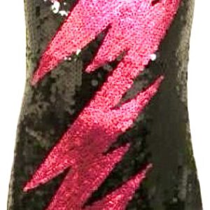 Hoogy Googy feestelijk jurkje met pailletten - Bliksem zwart/roze