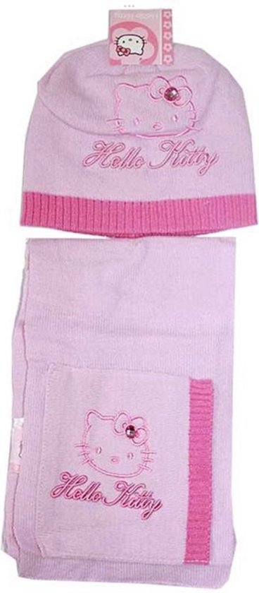 Hello Kitty winterset - muts+sjaal - Maat 54 cm