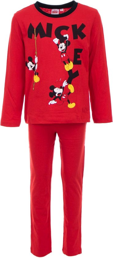 Disney Mickey Mouse Pyjama - Rood - Maat 104