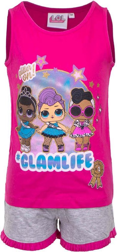 LOL Surprise pyjama / shortama - grijs/roze