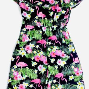 S&C Jumpsuit - Flamingo's - Maat 104