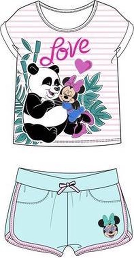 Disney Minnie Mouse set -panda mintgroen