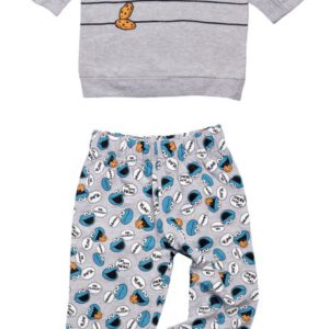 Sesamstraat Koekie Monster / Cookie Monster Set - Grijs/Blauw