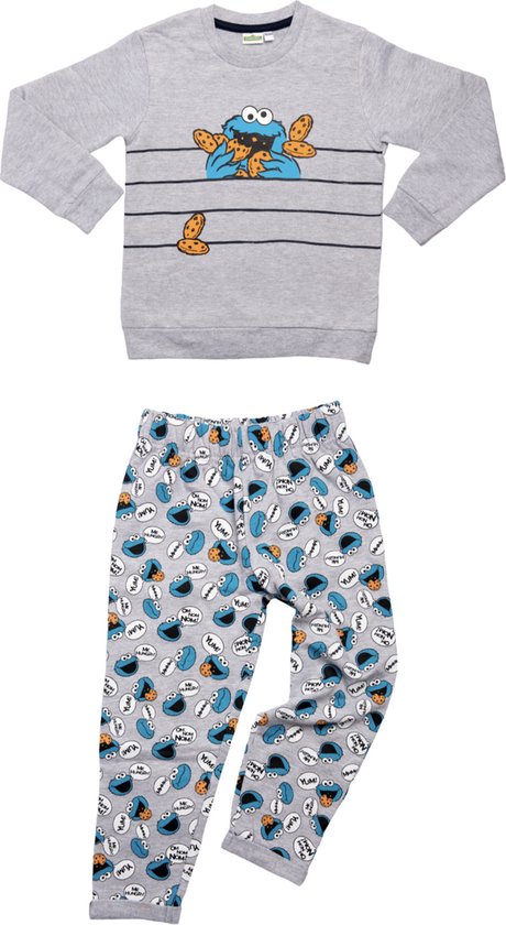 Sesamstraat Koekie Monster / Cookie Monster Set - Grijs/Blauw