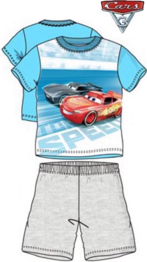 Cars 3 pyjama korte mouw - grijs