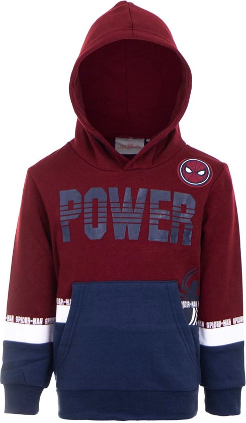 Marvel Spiderman Sweater / Hoodie - Navy/Donkerrood