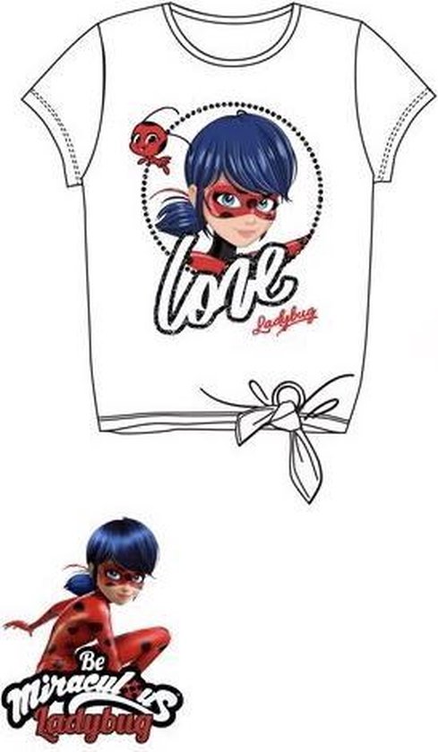 Miraculous Ladybug T-shirt - LOVE met knoop