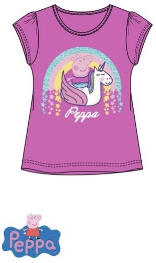 Peppa Pig Shirt met Eenhoorn - Roze