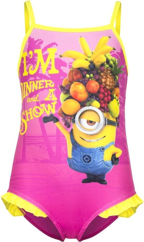 Minions Badpak - Fruity -Roze/Geel - Maat 98