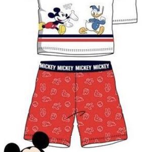 Disney Mickey Mouse pyjama shortama - wit/rood