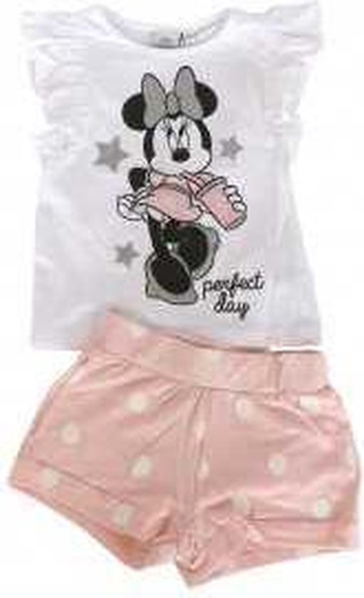 Disney Minnie Mouse 2-delige set - met zilverkleurige glitterprint