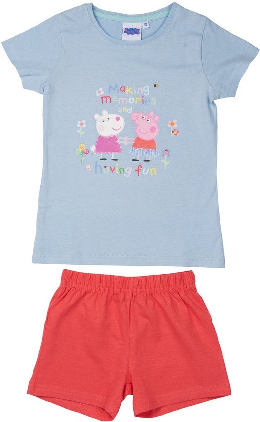Peppa Pig/ Peppa Big Pyjama / Shortama - Lichtblauw
