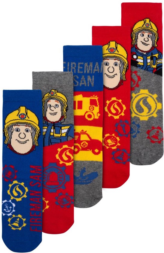Brandweerman Sam Sokken - 5 Paar