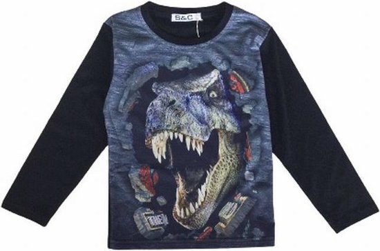 S&C Dinosaurus shirt - Lange Mouw
