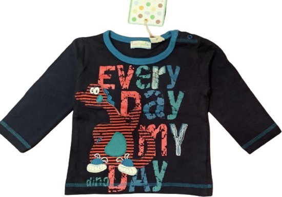 Tricky Tracks t-shirt met lange mouw - Dinosaurus