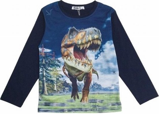 S&C Dinosaurus shirt - Lange Mouw