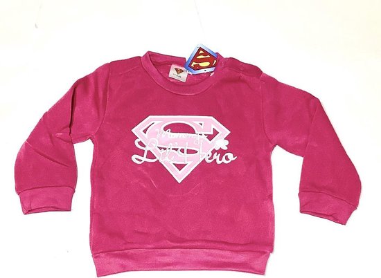 Supergirl sweater Mommy's Lil'Hero fuchsia