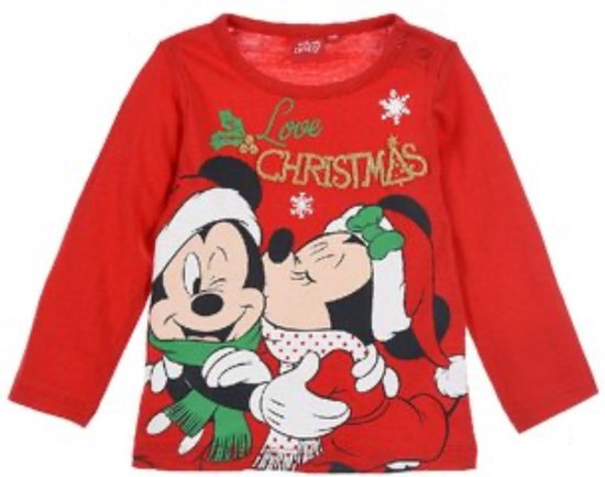 Disney Minnie en Mickey Mouse Shirt - Lange Mouw