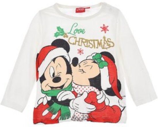 Disney Minnie en Mickey Mouse Shirt - Lange Mouw