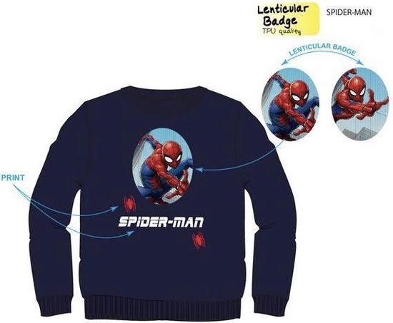 Marvel Spiderman sweater donkerblauw