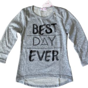 Trui / Tuniek 'Best Day Ever" - Grijs