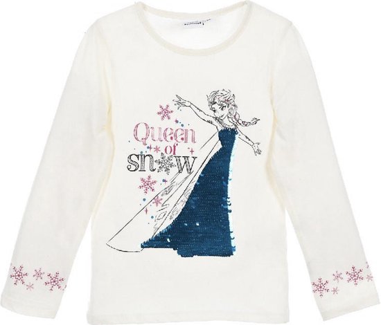Disney Frozen longsleeve met pailletten off-white