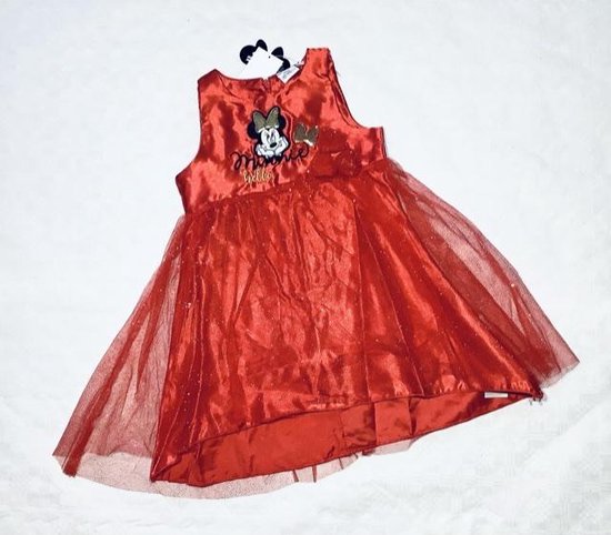 Disney Minnie Mouse jurk satijn/tule rood
