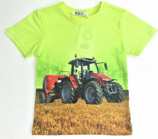 S&C Tractor T-shirt H52 - Neon groen