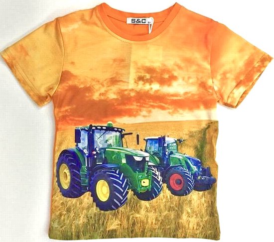 Tractor T-shirt H61 - Oranje