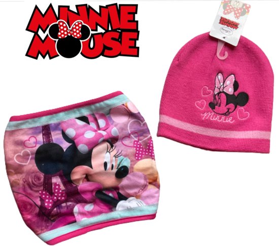 Minnie Mouse set / winterset - Muts + Colsjaal/Nekwarmer