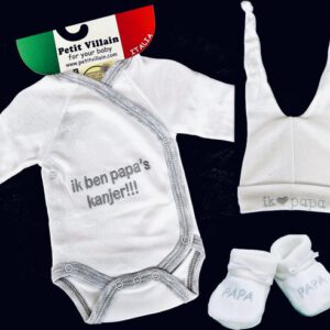 Petit Villain Baby Cadeauset - 3-delig - PAPA - Maat 56/62
