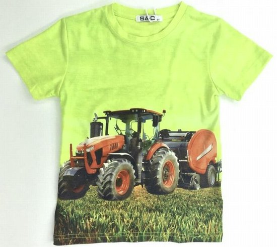 Tractor T-shirt H37 - Neon groen