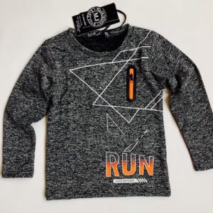 S&C dik shirt met lange mouw - antraciet/oranje