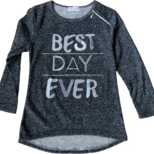 Trui / Tuniek 'Best Day Ever" - Antraciet