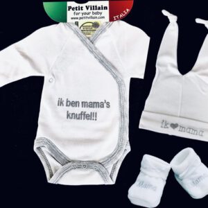Petit Villain Baby Cadeauset - 3-delig - MAMA - Maat 56/62