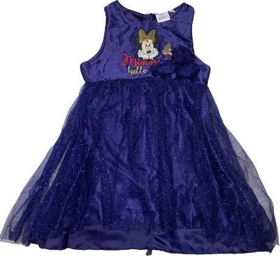 Disney Minnie Mouse jurk satijn/tule blauw
