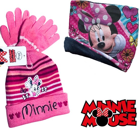 Disney Minnie Mouse set - Muts + Nekwarmer + Handschoenen