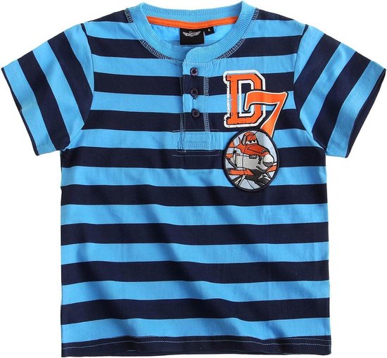 Disney Planes Jongens T-shirt - Blauw gestreept