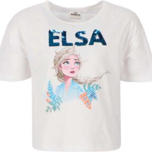 Frozen elsa wit t-shirt met omkeerbare pailletten