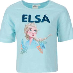 Frozen Elsa turquoise t-shirt met omkeerbare pailletten