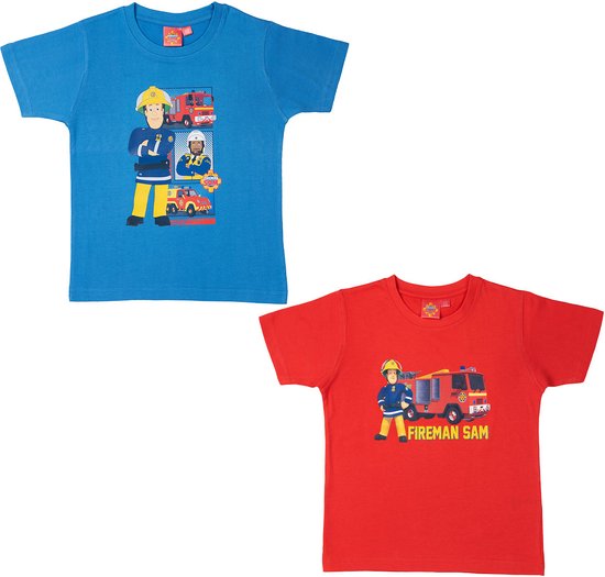 Brandweerman Sam Shirt - Set van 2 stuks