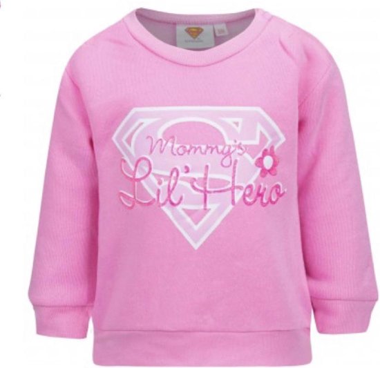 Supergirl sweater Mommy's Lil'Hero fuchsia