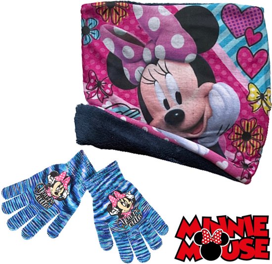 Disney Minnie Mouse Set - Colsjaal/Nekwarmer + Handschoenen