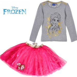 Disney Frozen luxe set - tule rok + longsleeve met goudprint