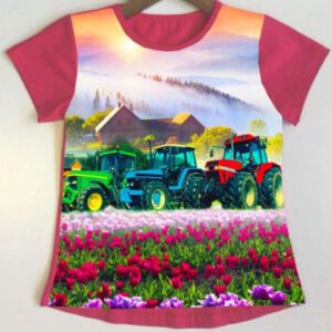 T-shirt met tractor - meisjes