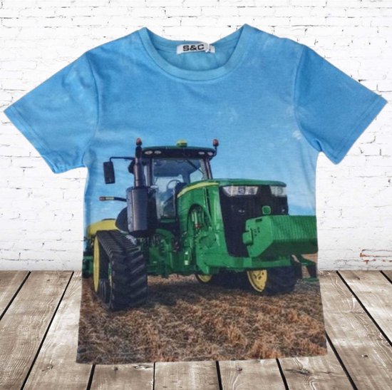 Stoer jongens shirt met John Deere trekker H103