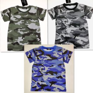 T-shirt met camouflage / army print - set van 3
