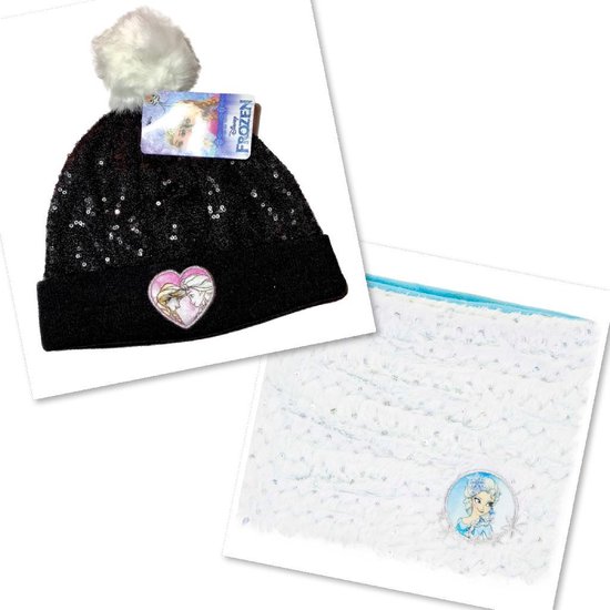Disney Frozen winterset met pailletten - muts+colsjaal