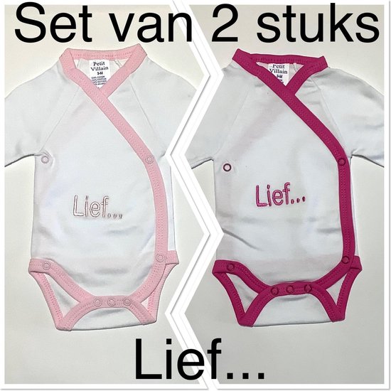 Petit Villain Baby Rompertje - Lief.. - Maat 56/62