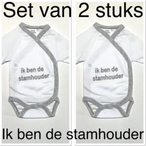 Petit Villain Baby Rompertje - Stamhouder - Set van 2 - Maat 56/62